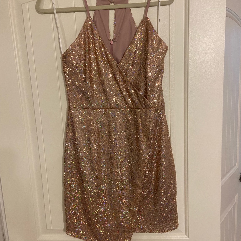 Rose Gold Sequin Dress